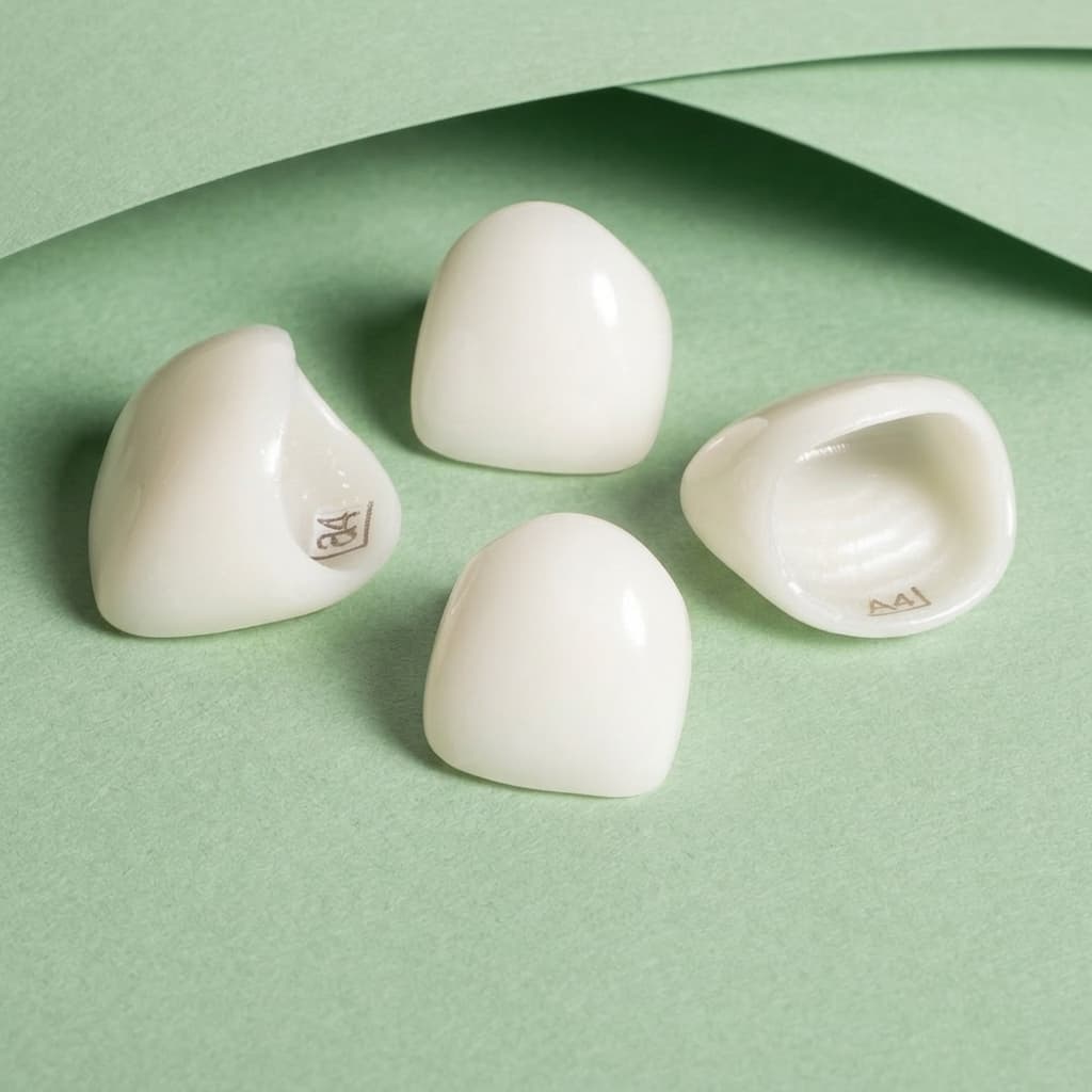 Zirconia crowns on marble