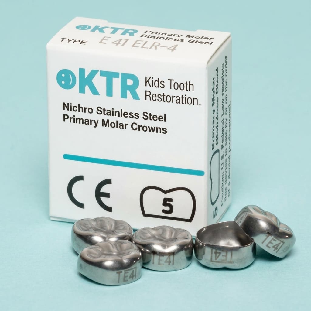 KTR-Nichro stainless steel crown refill box with crowns